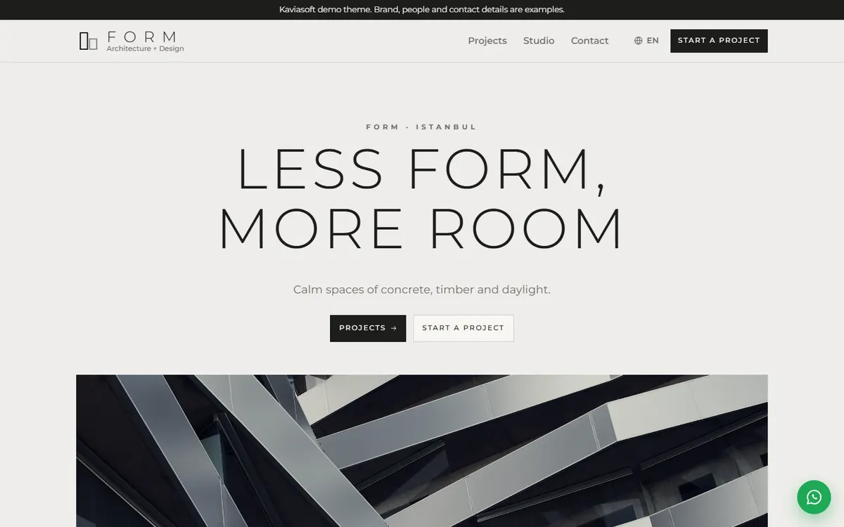 FORM · Minimal Architecture screenshot