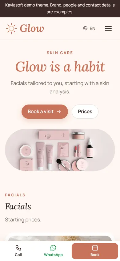 Glow · Skin Studio on a phone