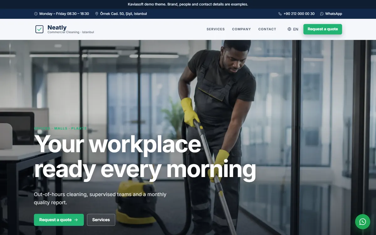 Neatly · Commercial Cleaning screenshot
