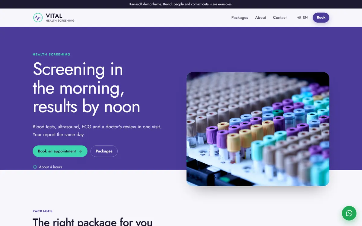 Vital · Health Screening screenshot