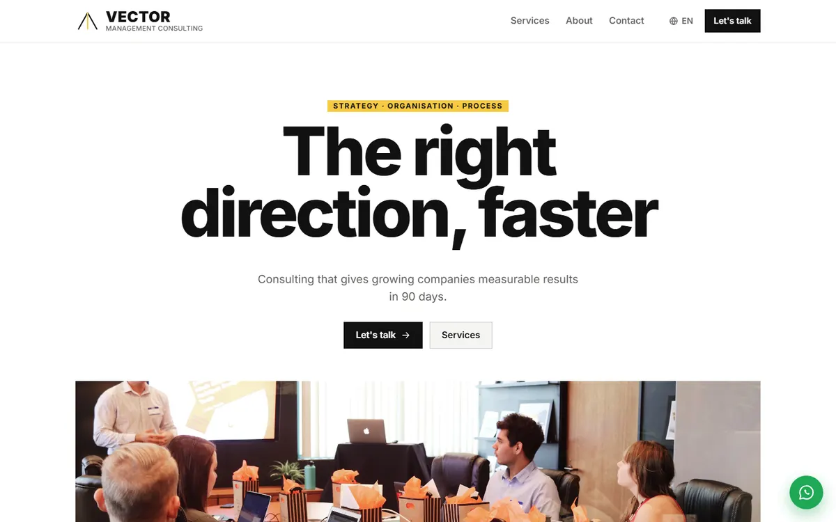 Vector · Management Consulting screenshot