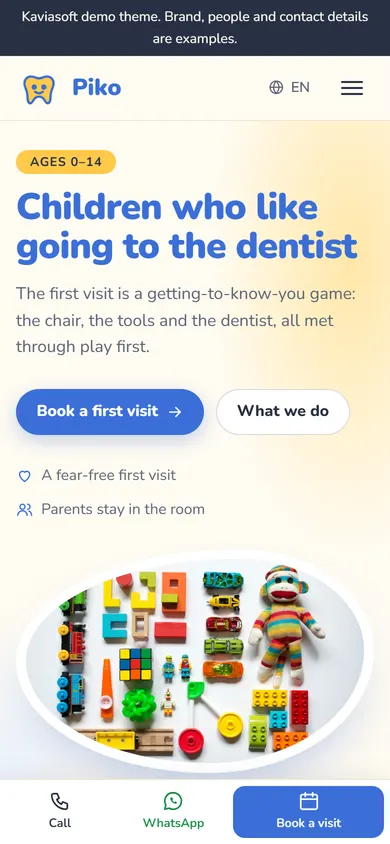 Piko · Children's Dentistry on a phone