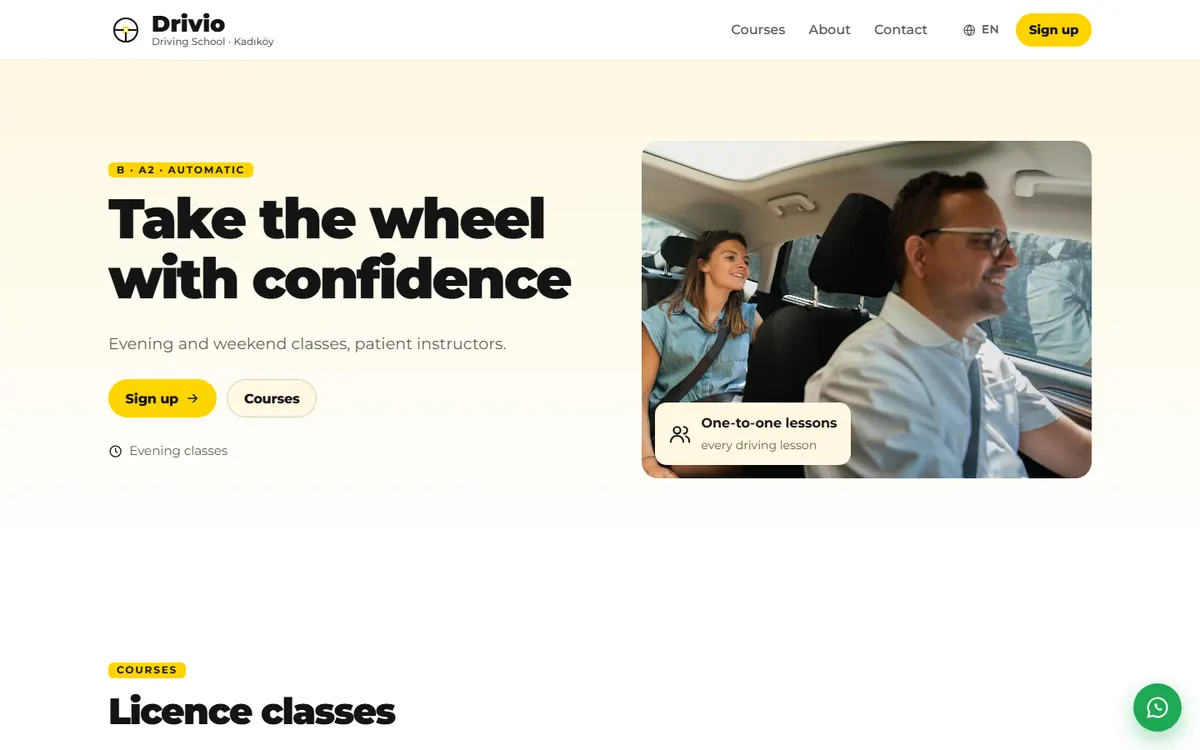Drivio · Driving School screenshot