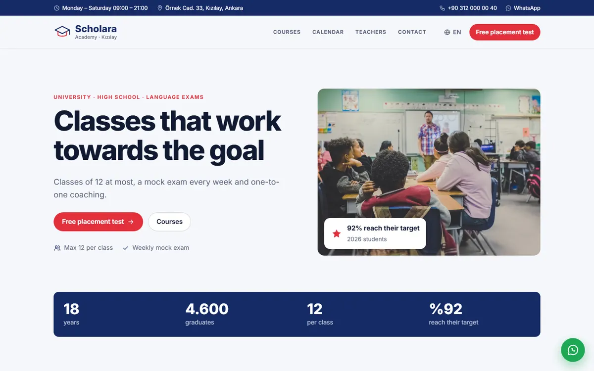 Scholara · Academy screenshot
