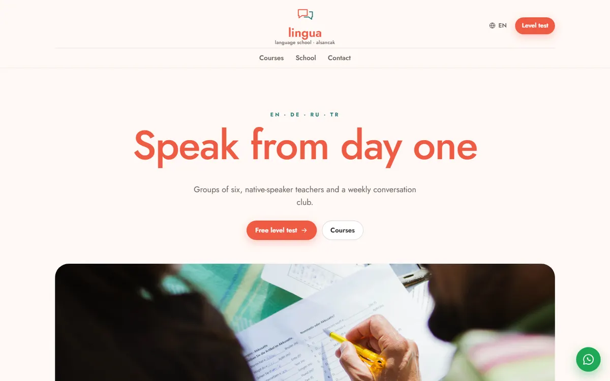 Lingua · Language School screenshot