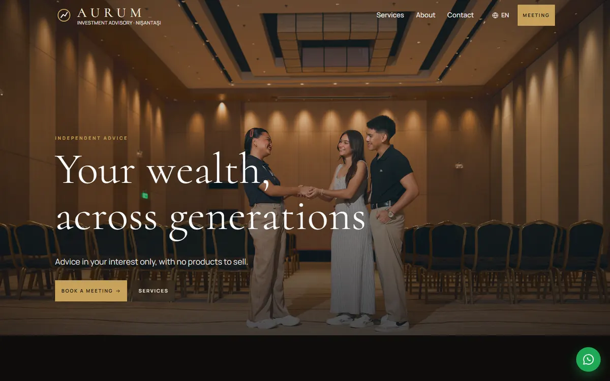 Aurum · Investment Advisory screenshot