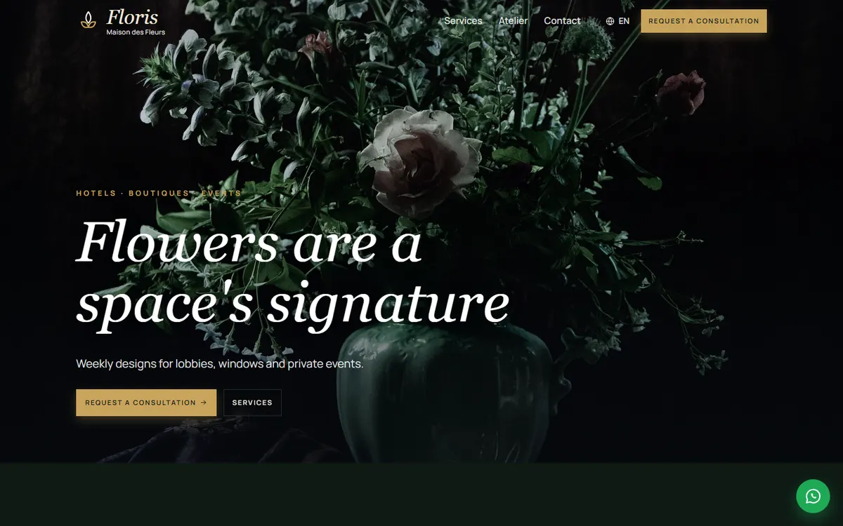 Floris · Luxury Floral Atelier screenshot