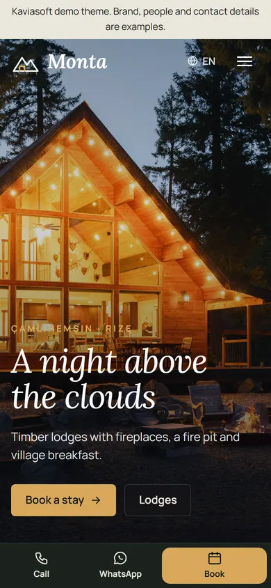 Monta · Mountain Lodges on a phone