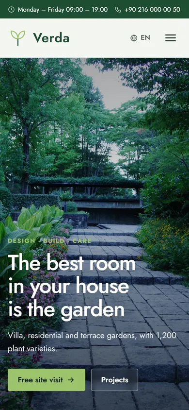 Verda · Landscape Architecture on a phone