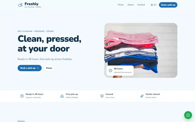 Freshly · Dry Cleaner screenshot