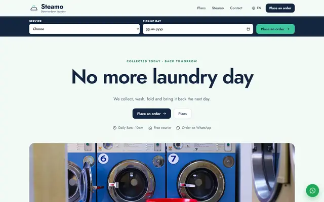 Steamo · Door-to-door Laundry screenshot