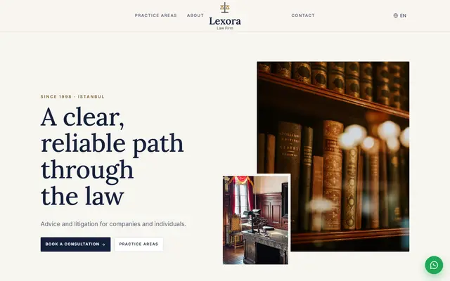 Lexora · Law Firm screenshot