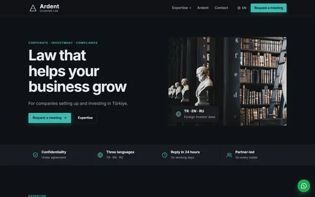 Ardent · Corporate Law screenshot