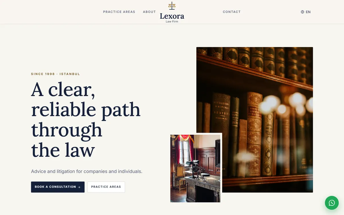 Lexora · Law Firm screenshot
