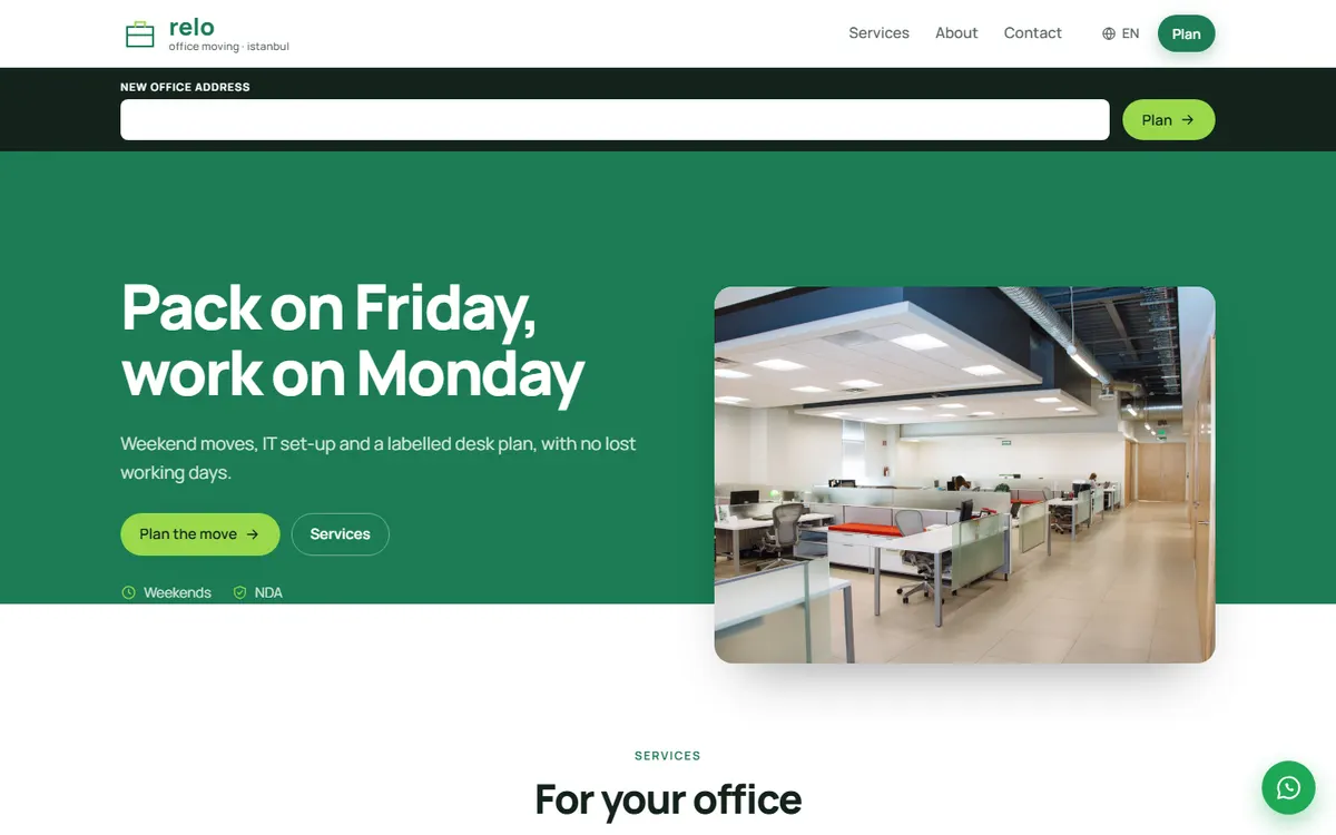 Relo · Office Moving screenshot