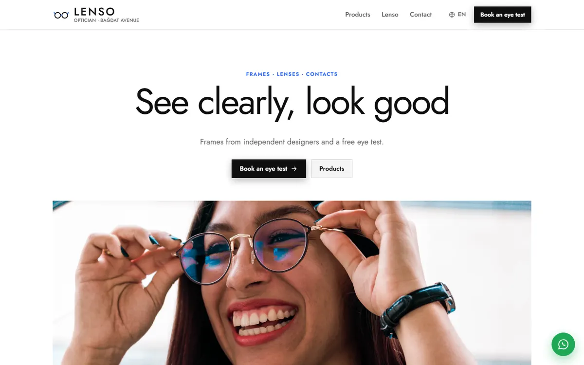 Lenso · Optician screenshot