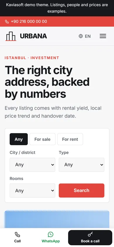Urbana · City Property & Investment on a phone