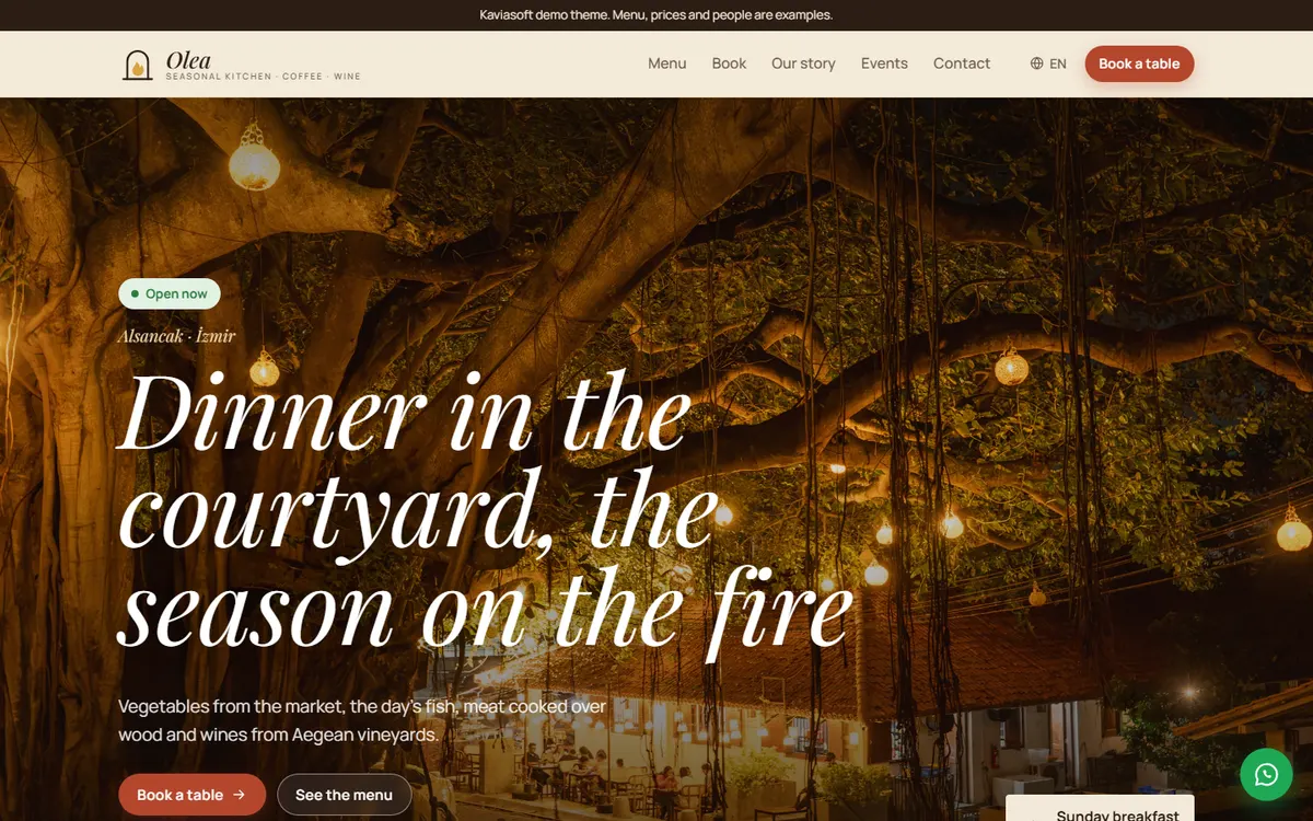 Olea · Restaurant & Café screenshot