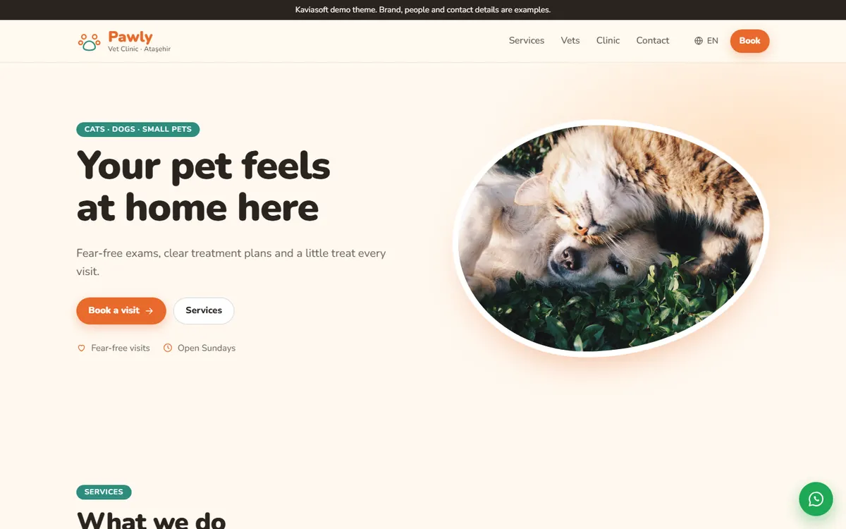 Pawly · Vet Clinic screenshot
