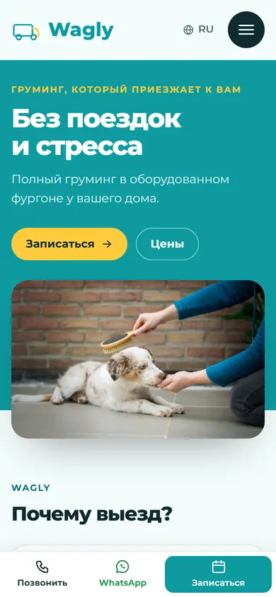 Wagly · Выездной груминг на телефоне