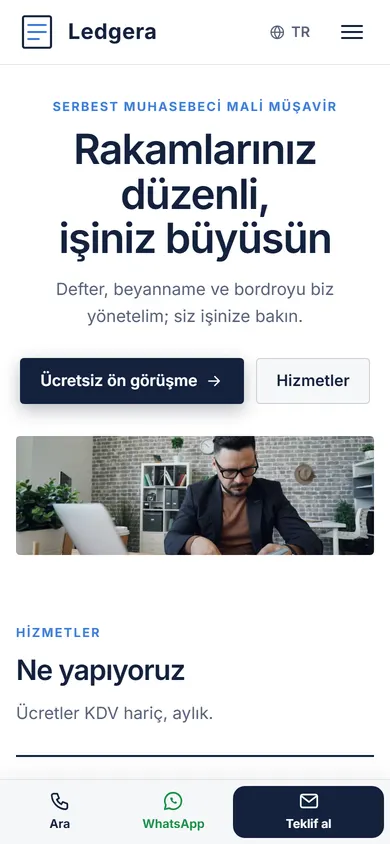 Ledgera · Mali Müşavirlik telefonda