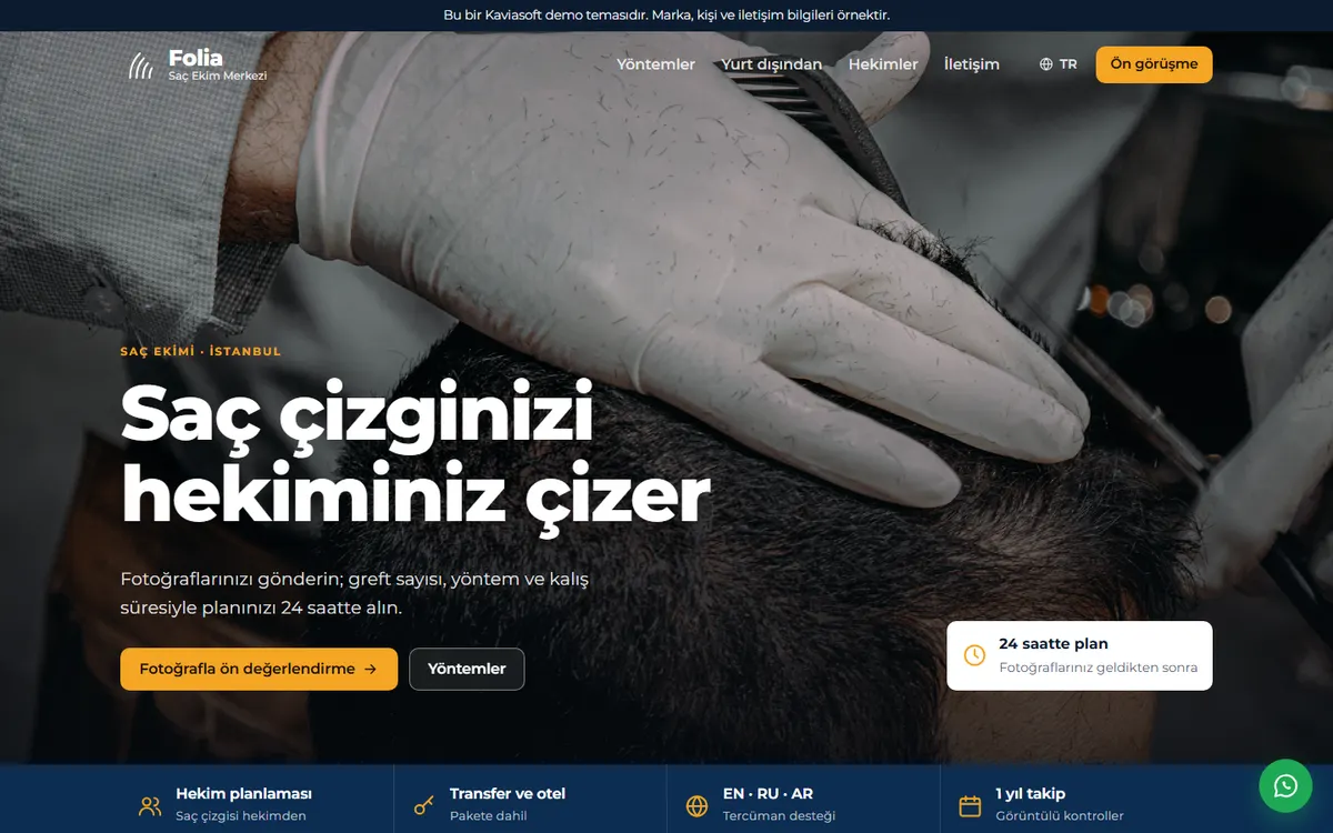 Folia · Saç Ekim Merkezi ekran görüntüsü