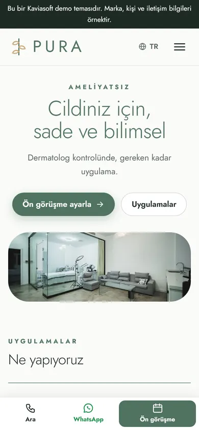 Pura · Medikal Estetik telefonda