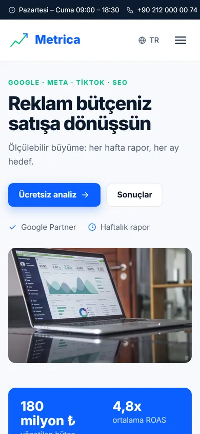 Metrica · Performans Pazarlama telefonda