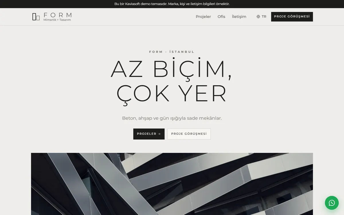 FORM · Minimal Mimarlık ekran görüntüsü