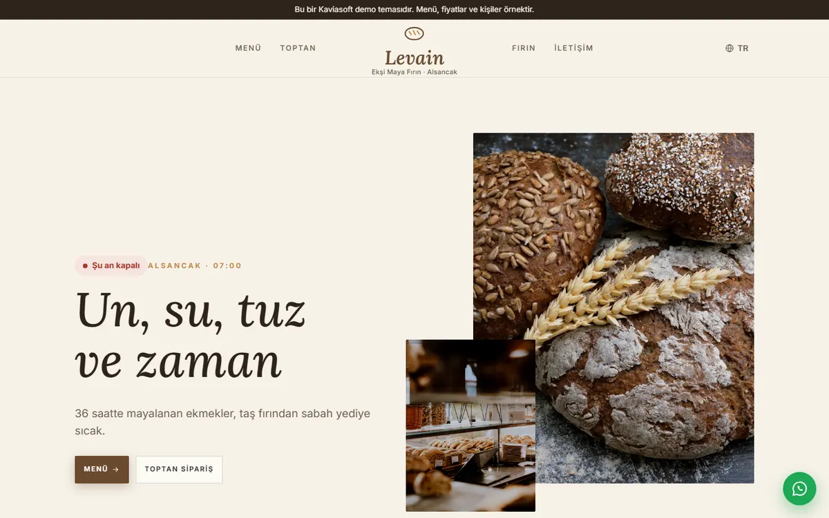 Levain · Ekşi Maya Fırın ekran görüntüsü