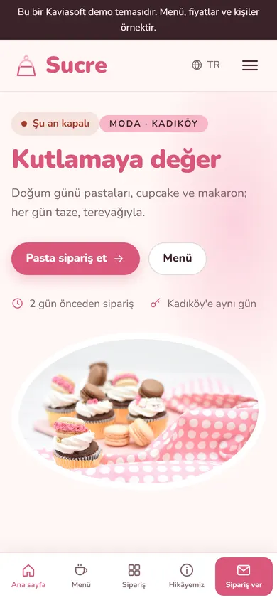 Sucre · Butik Pasta telefonda