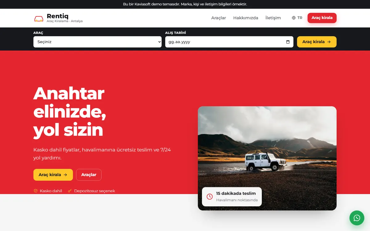 Rentiq · Araç Kiralama ekran görüntüsü
