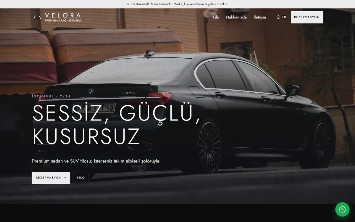 Velora · Premium Araç ve Şoför ekran görüntüsü