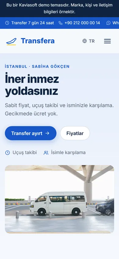 Transfera · Havalimanı Transferi telefonda