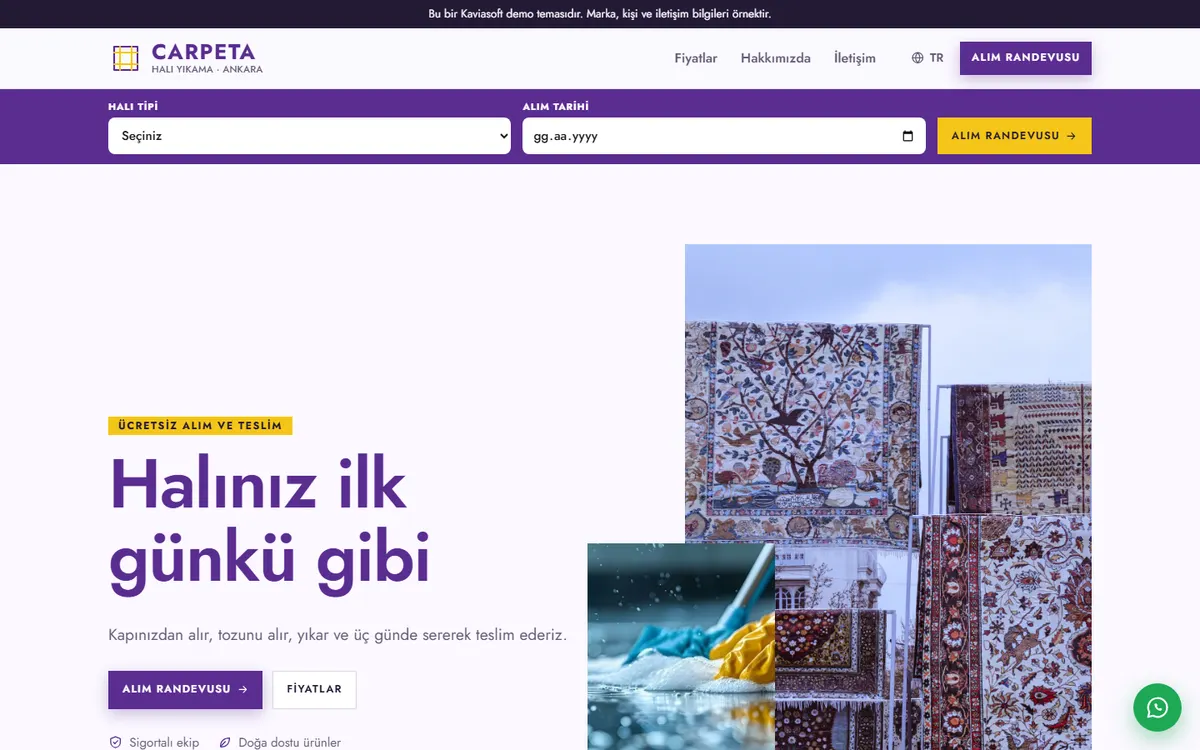 Carpeta · Halı Yıkama ekran görüntüsü