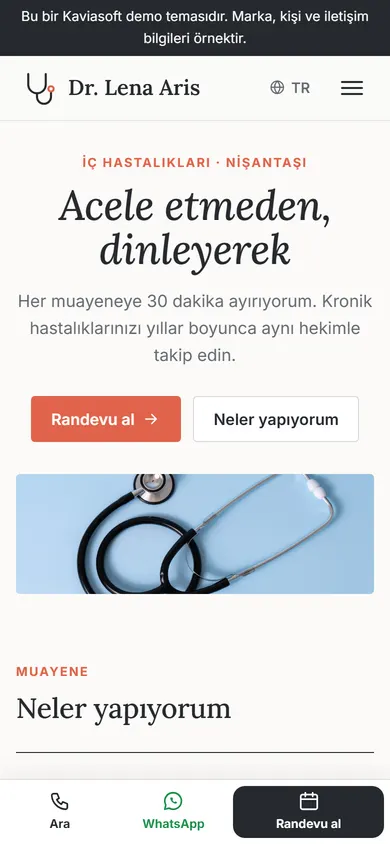 Praxis · Tek Hekim telefonda