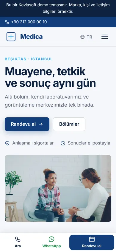 Medica · Poliklinik telefonda