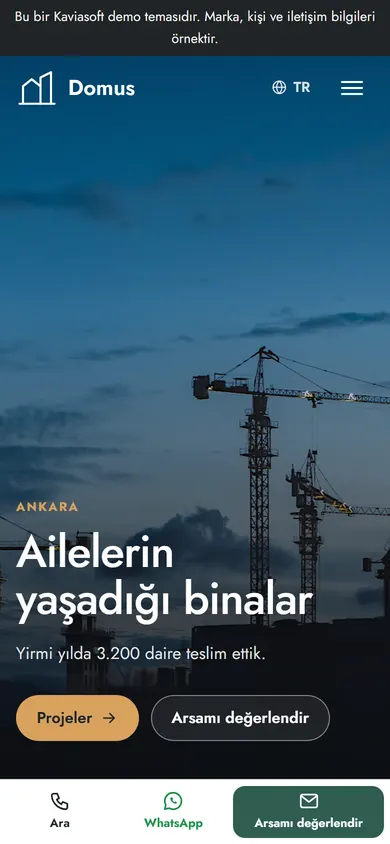 Domus · Konut Projeleri telefonda