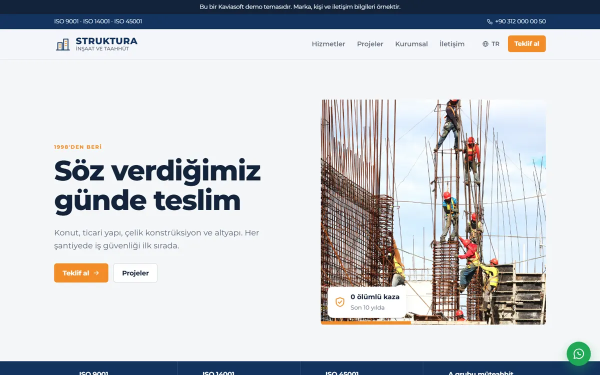 Struktura · Kurumsal İnşaat ekran görüntüsü