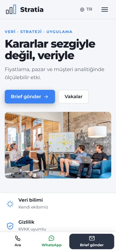 Stratia · Strateji ve Analitik telefonda