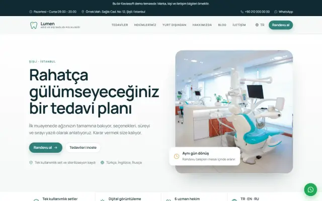 Lumen · Diş Kliniği ekran görüntüsü
