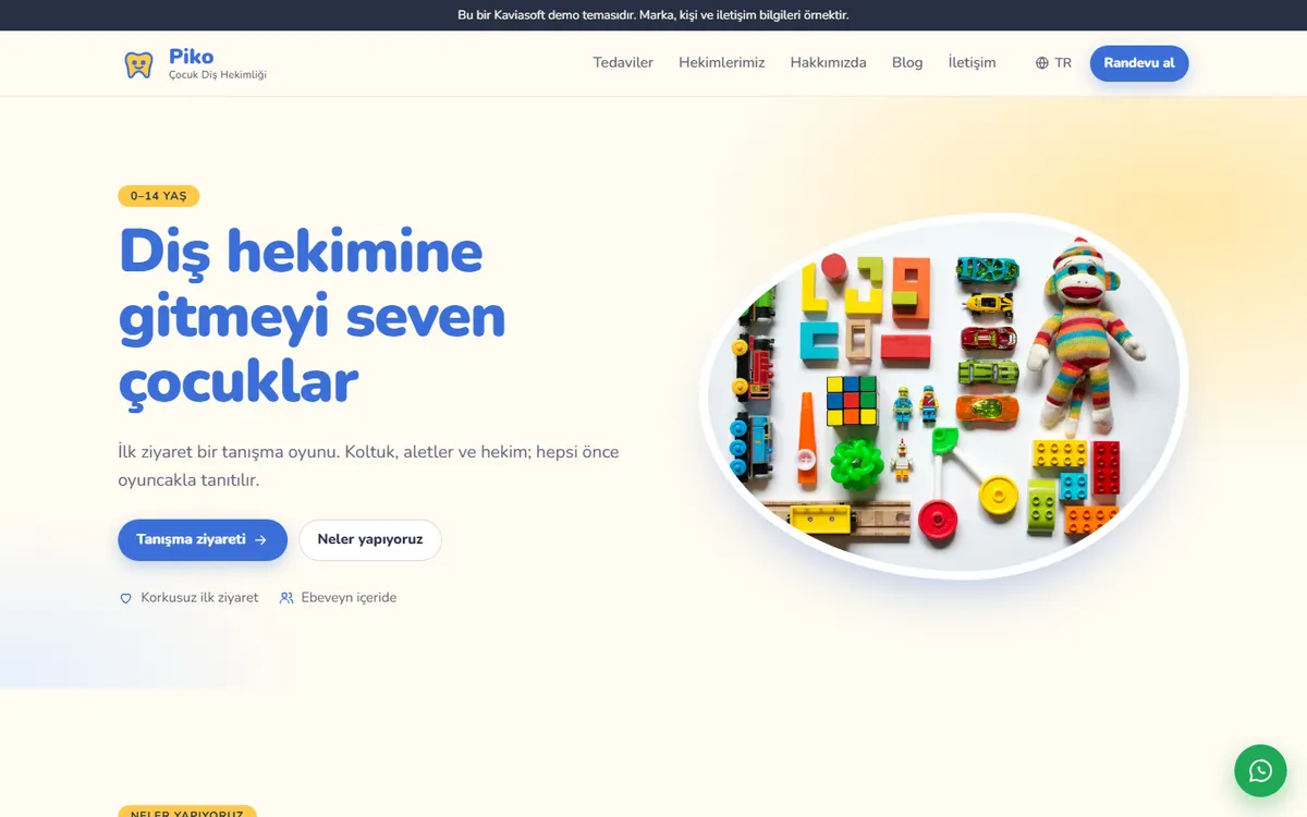 Piko · Çocuk Diş Kliniği ekran görüntüsü