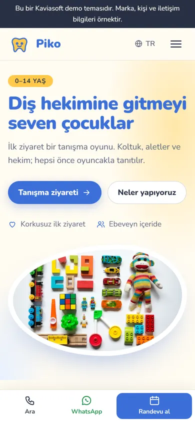 Piko · Çocuk Diş Kliniği telefonda