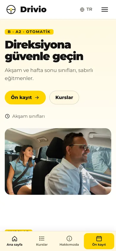 Drivio · Sürücü Kursu telefonda
