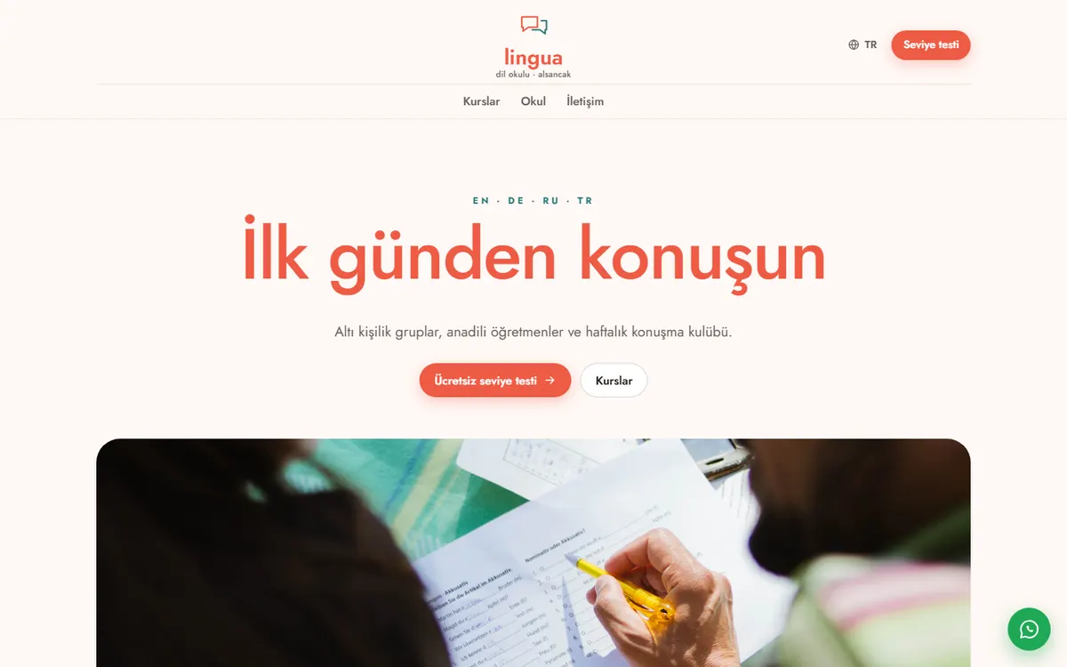 Lingua · Dil Okulu ekran görüntüsü