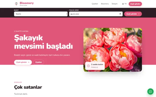 Bloomery · Online Çiçek ekran görüntüsü