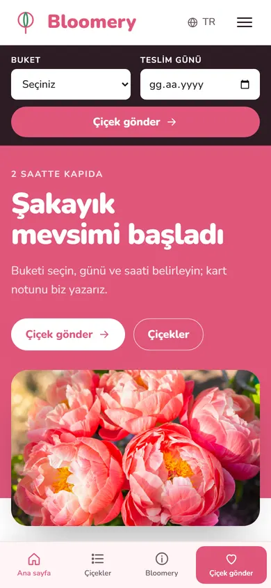 Bloomery · Online Çiçek telefonda