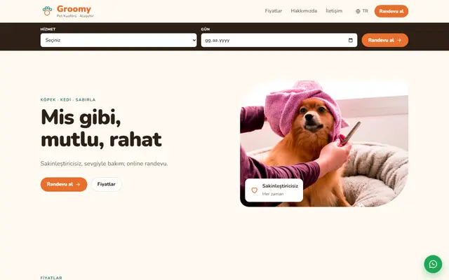 Groomy · Pet Kuaförü ekran görüntüsü