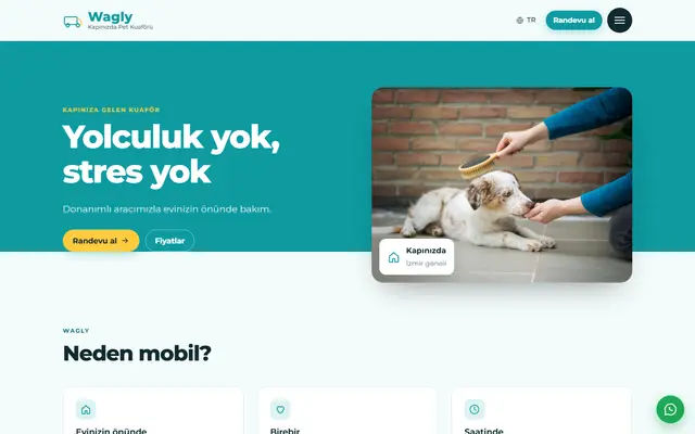 Wagly · Mobil Pet Kuaförü ekran görüntüsü