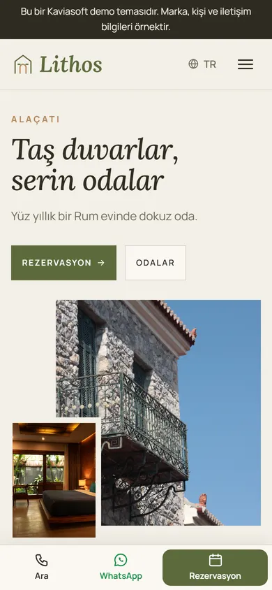Lithos · Butik Otel telefonda